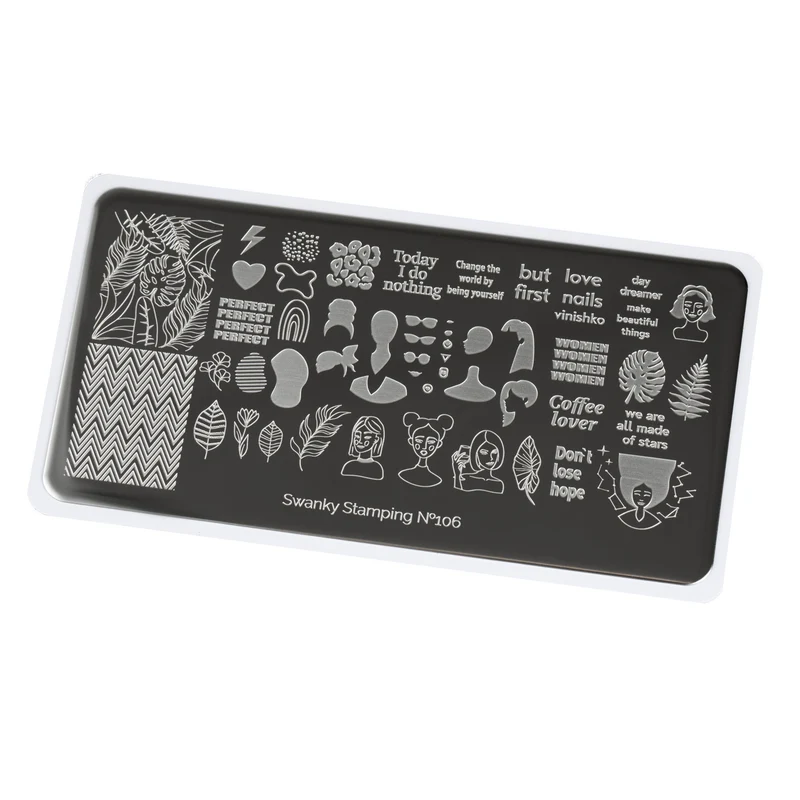 Swanky Stamping Woman nail stamping plates 106