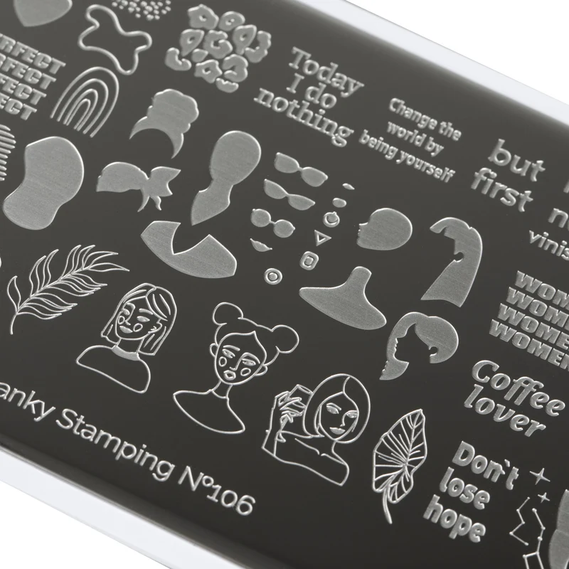 Swanky Stamping Woman nail stamping plates 106