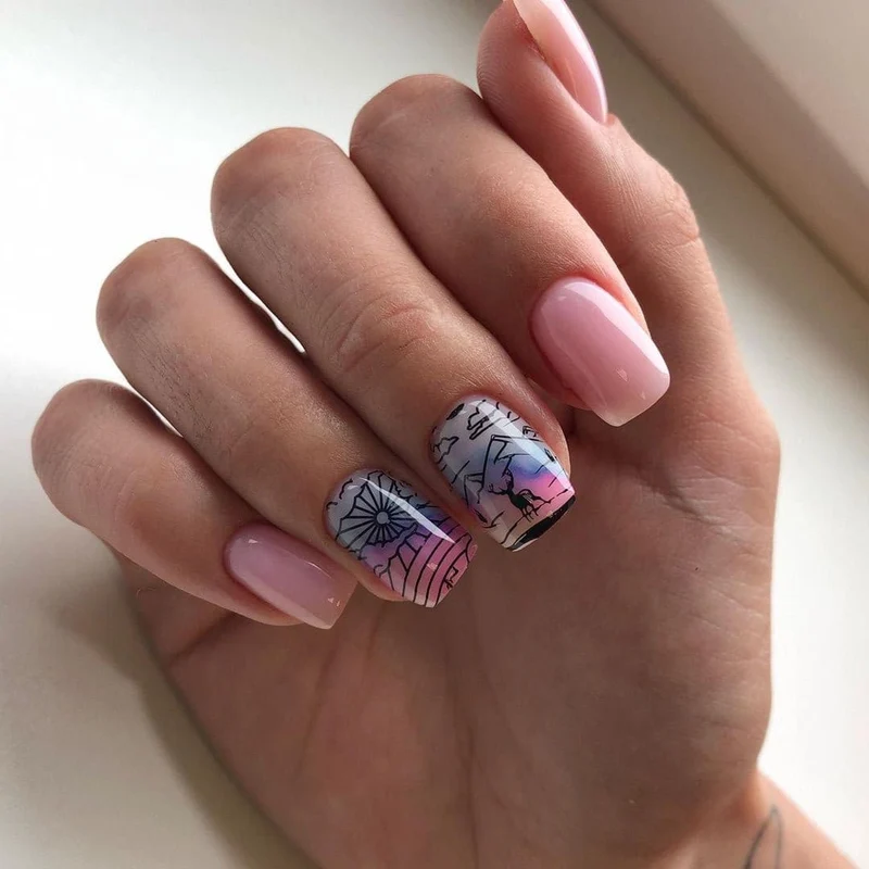 Swanky Stamping Clouds nail stamping plates 100