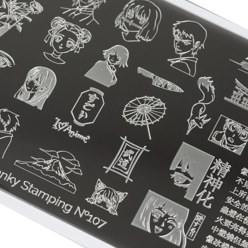 Swanky Stamping anime nail stamping plates 107