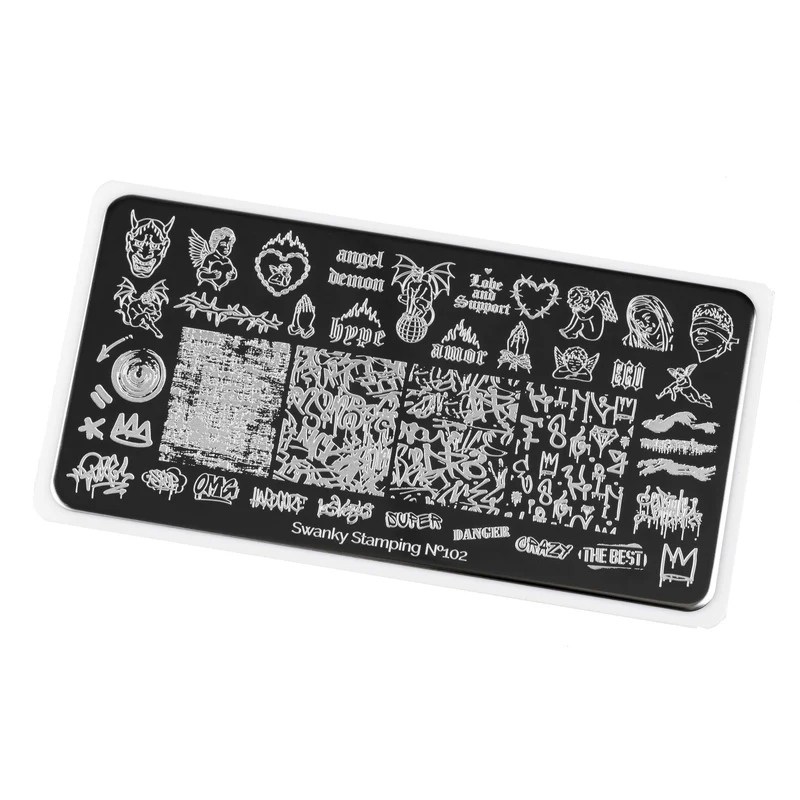 Swanky Stamping Angel nail stamping plates 102