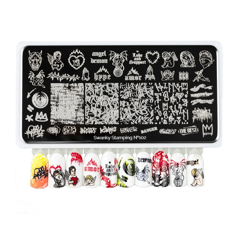 Swanky Stamping Angel nail stamping plates 102