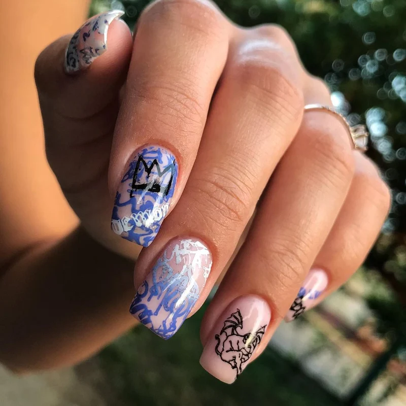 Swanky Stamping Angel nail stamping plates 102