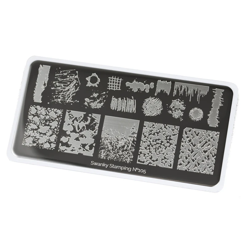 Swanky Stamping Abstract pattern nail stamping plates 105