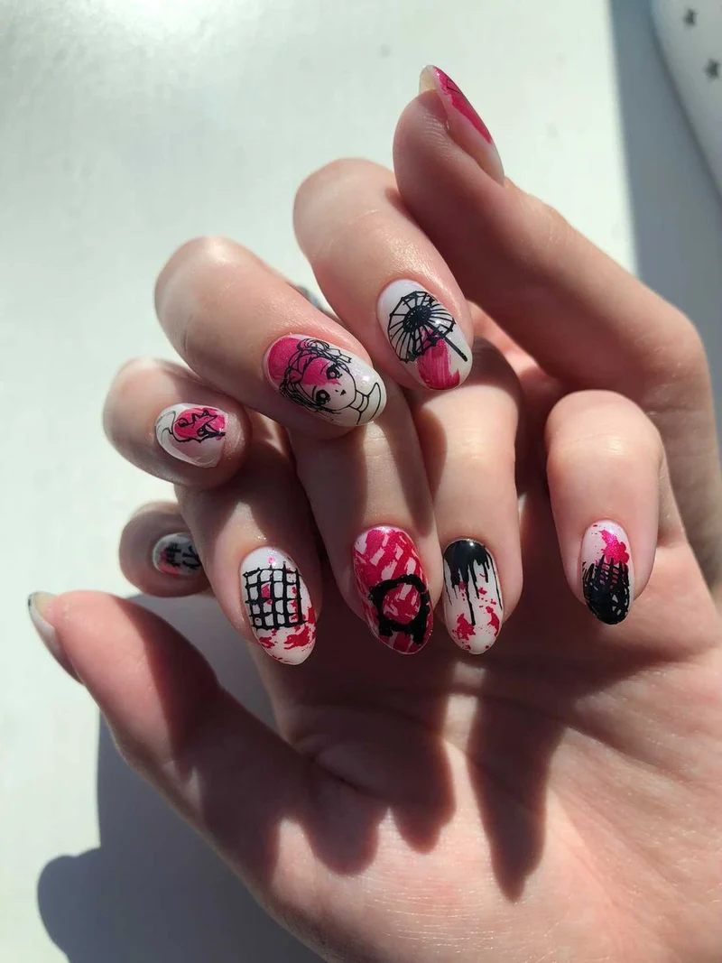 Swanky Stamping Abstract pattern nail stamping plates 105