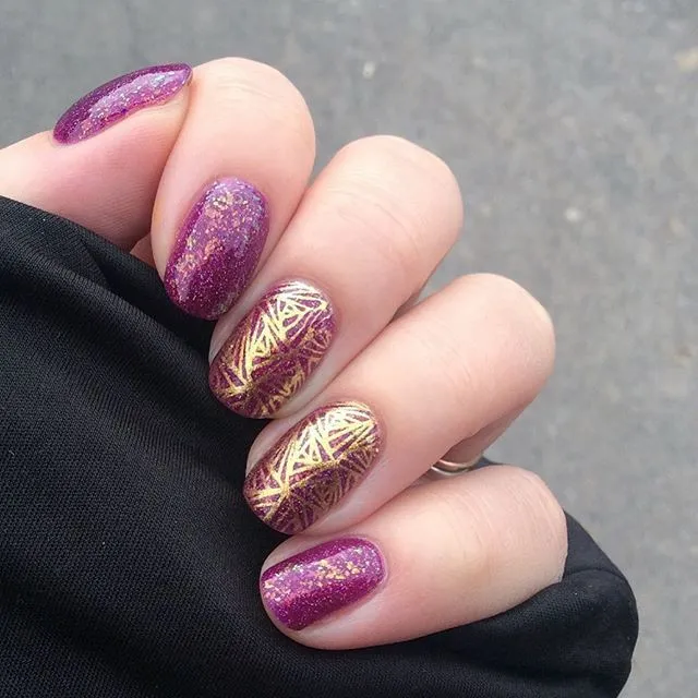 Swanky Stamping Snowflake. Holiday, Christmas tree nail stamping plates 053