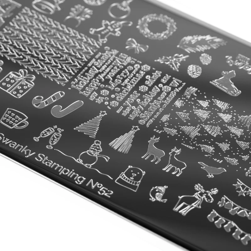 Swanky Stamping Snowflake. Holiday, Christmas nail stamping plates 052