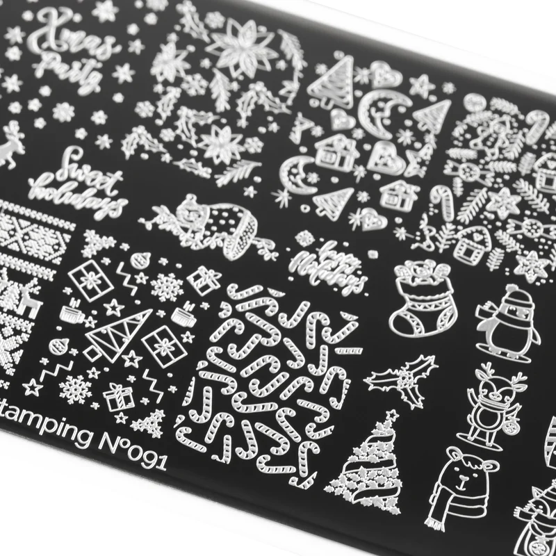 Swanky Stamping Snowflake. Holiday, Christmas nail stamping plates 091