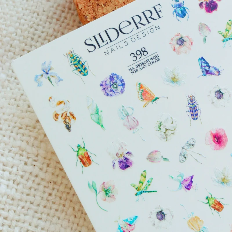 Slider.RF Flower nail decals / sliders 398