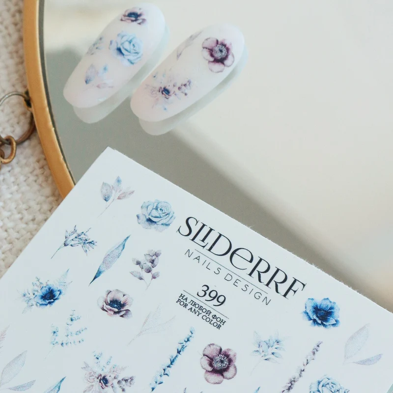Slider.RF Flower nail decals / sliders 399