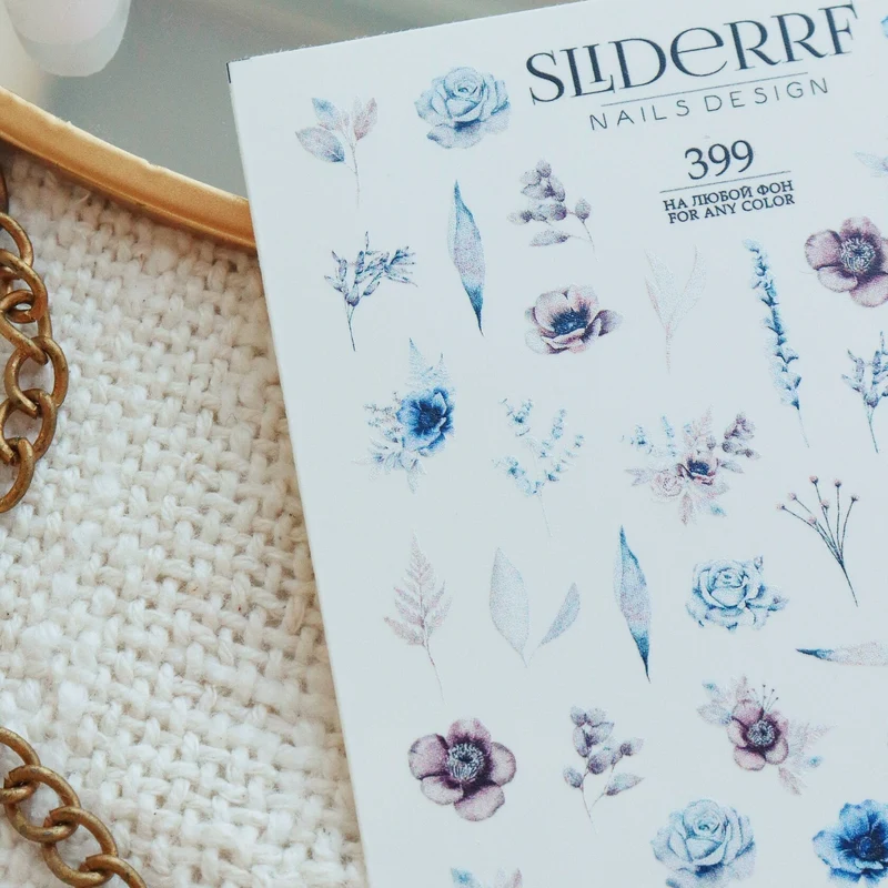 Slider.RF Flower nail decals / sliders 399