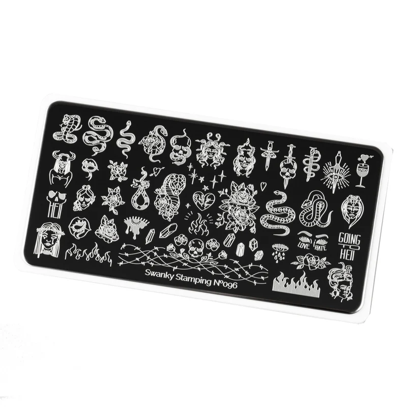 Swanky Stamping Snake nail stamping plates 096