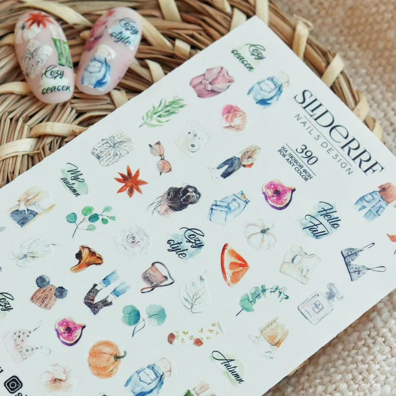 Slider.RF Fruit and fashion nail decals / sliders 390