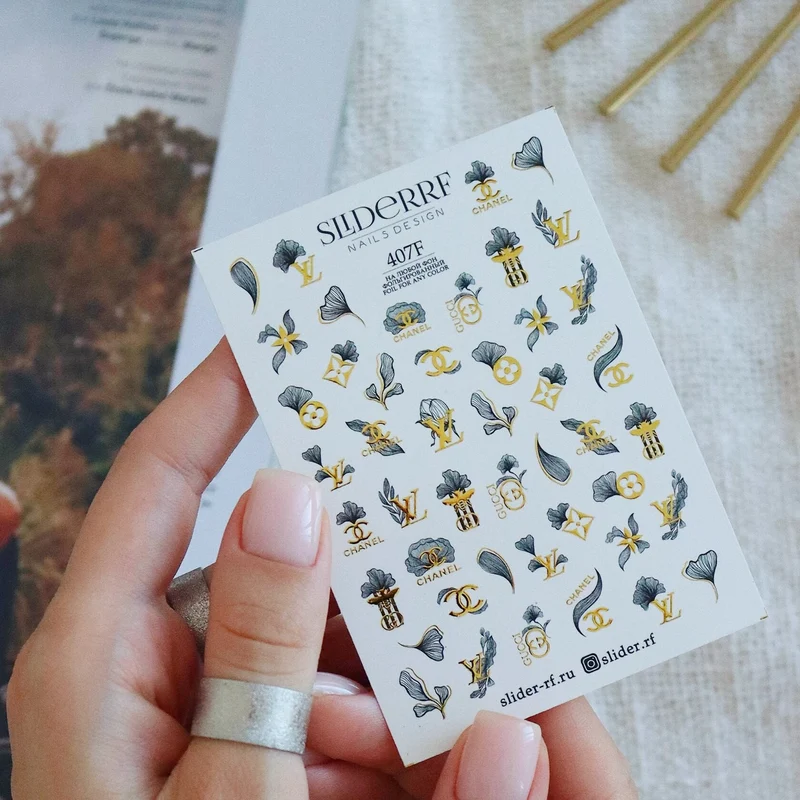 Slider.RF Foil nail decals / sliders 407F