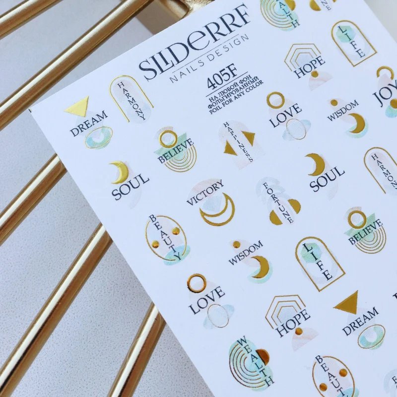 Slider.RF Foil positive nail decals / sliders 405F
