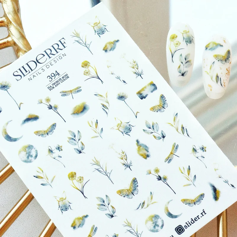 Slider.RF Leaf nail decals / sliders 394