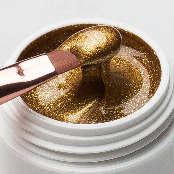 Nailart Glittergel "Gold" (ohne Schwitzschicht) von Love My Nails (TPO-free)
