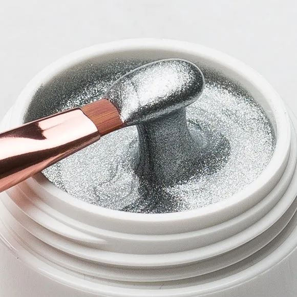 Nailart Glittergel "Silver" (ohne Schwitzschicht) von Love My Nails (TPO-free)