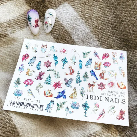 IBDI Animal nail decals / sliders #Air foil 33