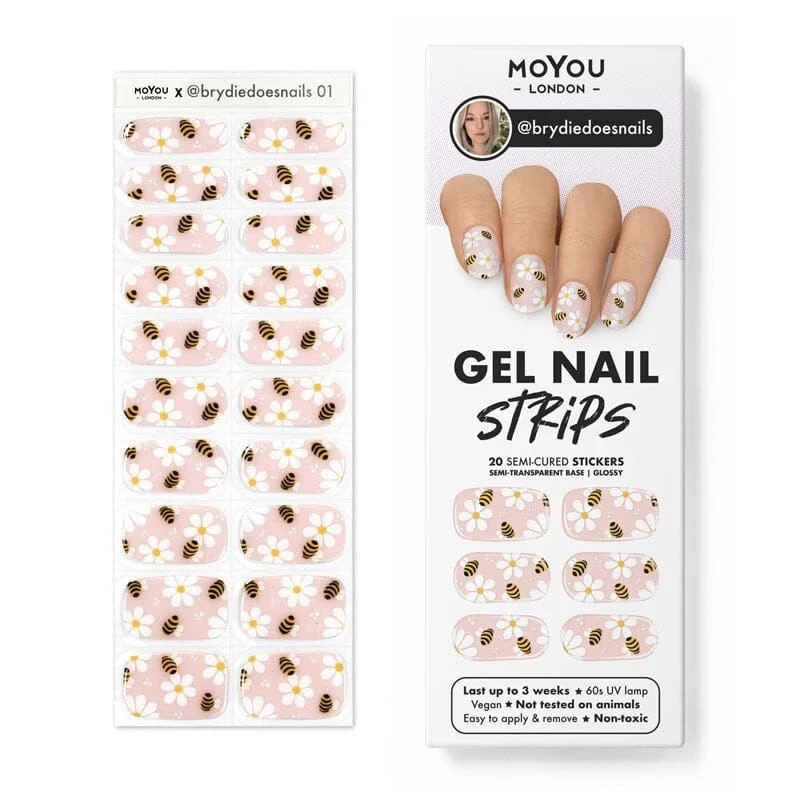 01 BRYDIEDOESNAILS - Gel Nail Strip (Gel Wraps) MoYou London