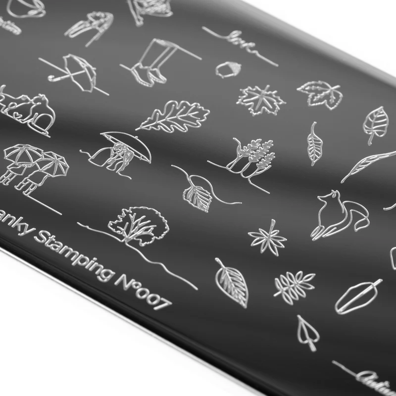 Swanky Stamping leaf and feather nail stamping plates 007