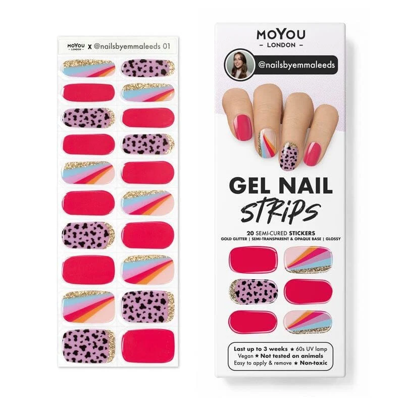 01 NAILSBYEMMALEEDS - Gel Nail Strip (Gel Wraps) MoYou London