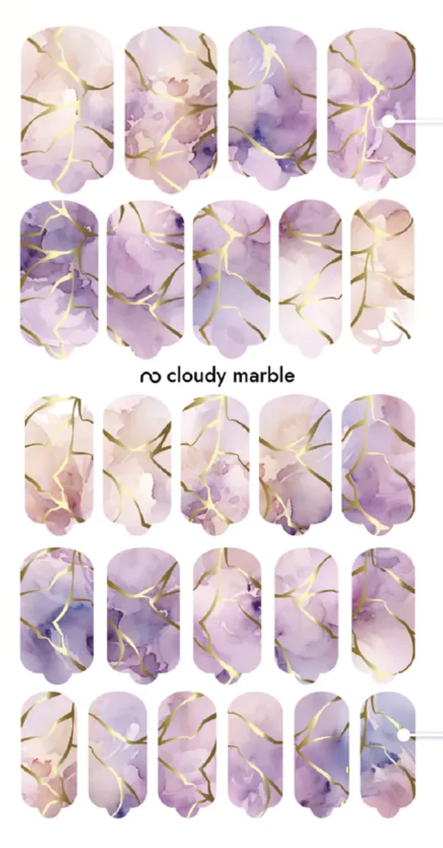 Nagelfolie Cloudy marble - Nail Wraps by Provocative Nails