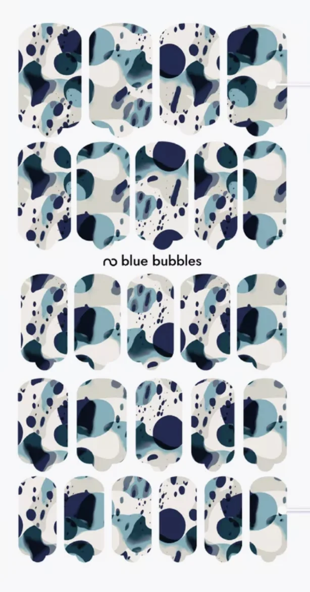 Nagelfolie Blue Bubbles - Nail Wraps by Provocative Nails
