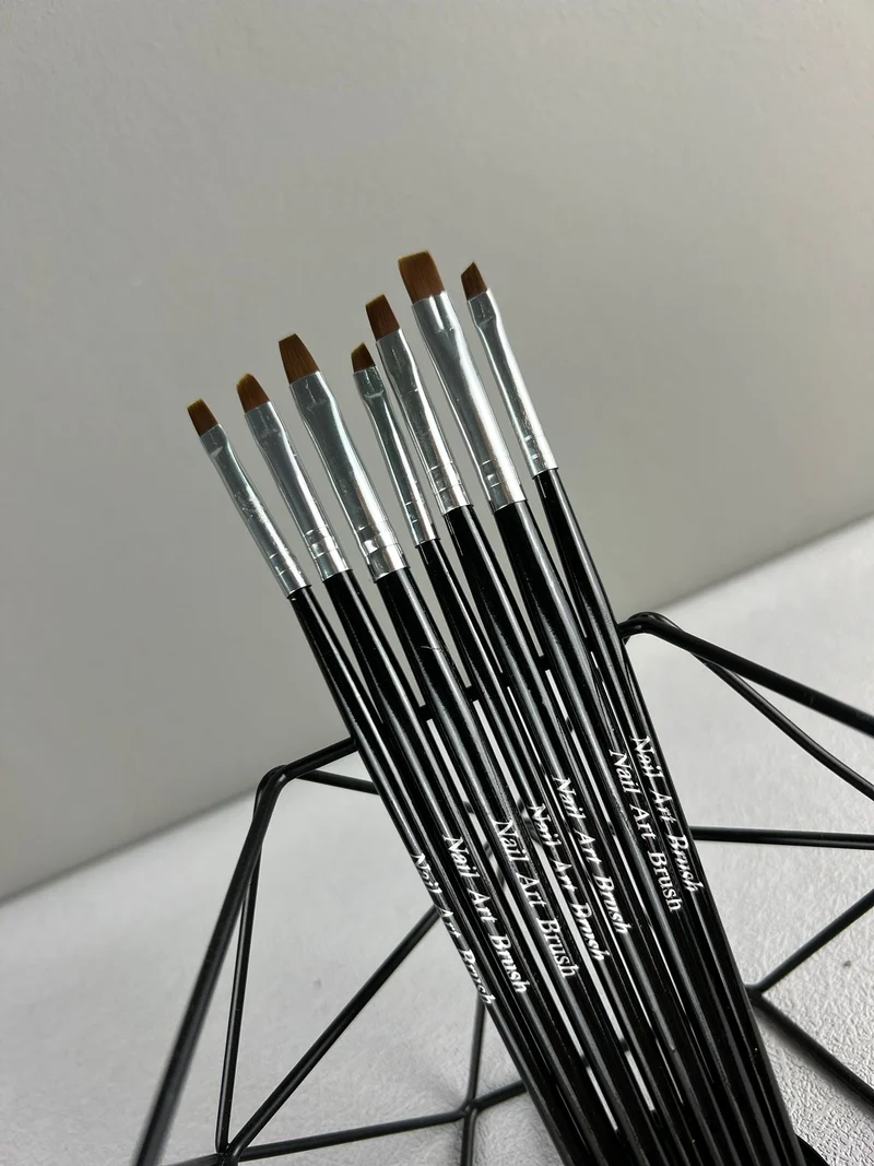Pinselset für verschiedene Nailart Anwendungen und Modellage (7 Stk.)