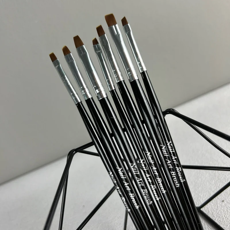 Pinselset für verschiedene Nailart Anwendungen und Modellage (7 Stk.)
