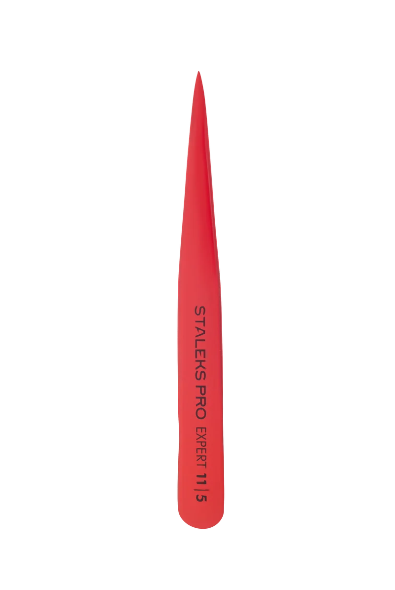 STALEKS PRO Expert 11 type 5 red Eye brow and lash tweezers or manicure nail tools TE-11-5r