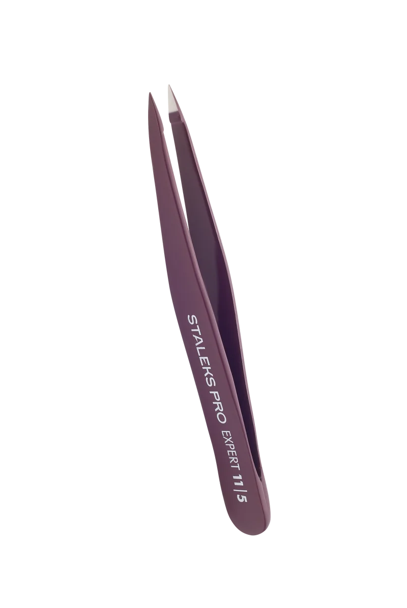 STALEKS PRO Expert 11 type 5 purple Eye brow and lash tweezers or manicure nail tools TE-11-5v