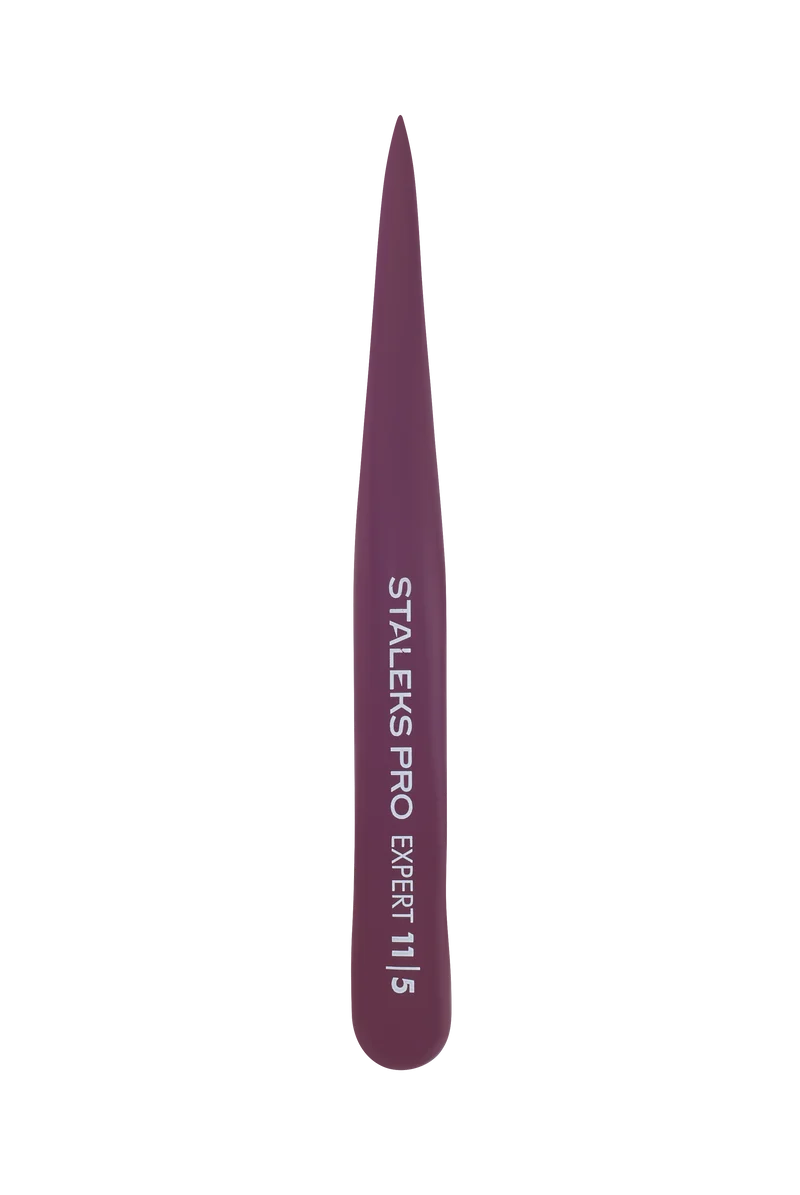 STALEKS PRO Expert 11 type 5 purple Eye brow and lash tweezers or manicure nail tools TE-11-5v