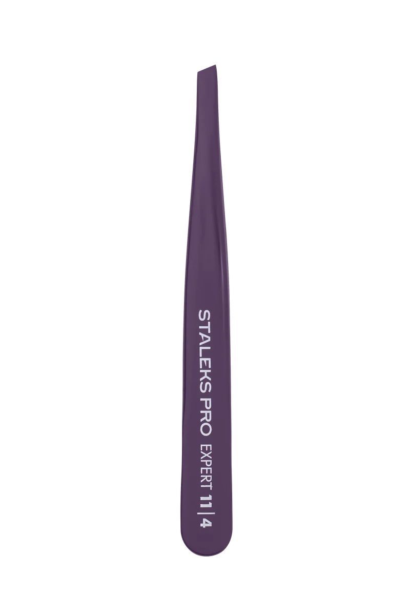 STALEKS PRO Expert 11 type 4 purple Eye brow and lash tweezers or manicure nail tools TE-11-4v
