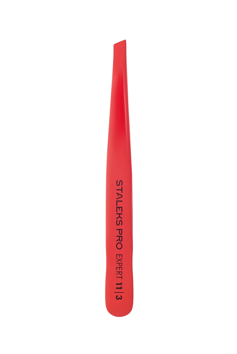 STALEKS PRO Expert 11 type 3 red Eye brow and lash tweezers or manicure nail tools TE-11-3r