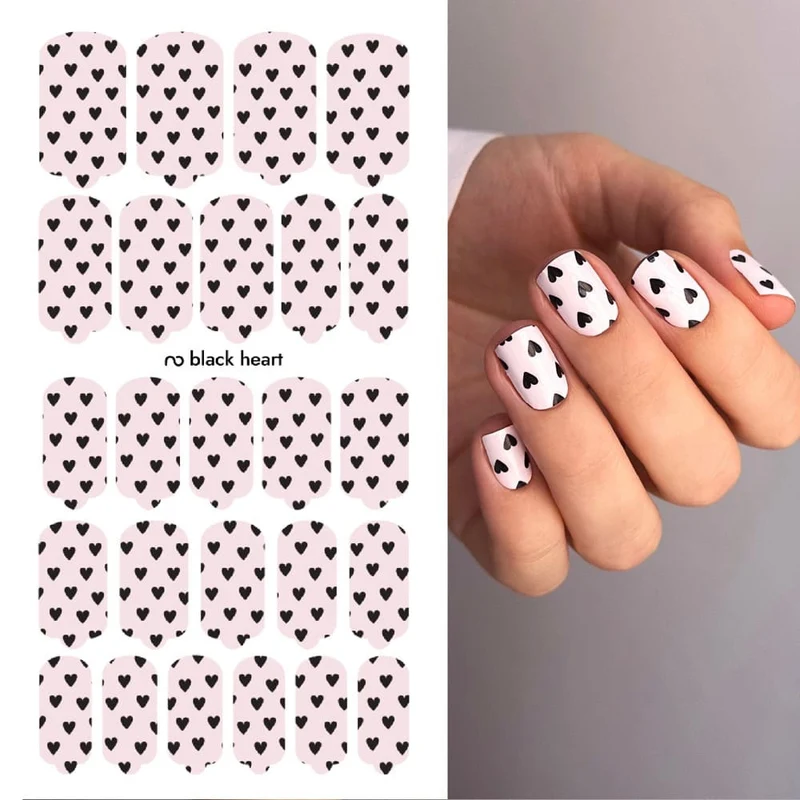 Nagelfolie Black heart - Nail Wraps by Provocative Nails