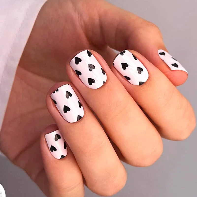 Nagelfolie Black heart - Nail Wraps by Provocative Nails
