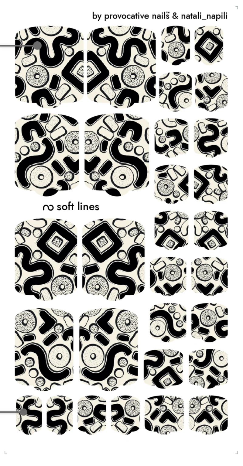 Nagelfolie Soft lines - PEDIKÜRE Nail Wraps by Provocative Nails