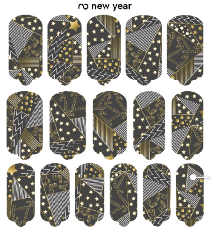 Nagelfolie New Year - Nail Wraps by Provocative Nails