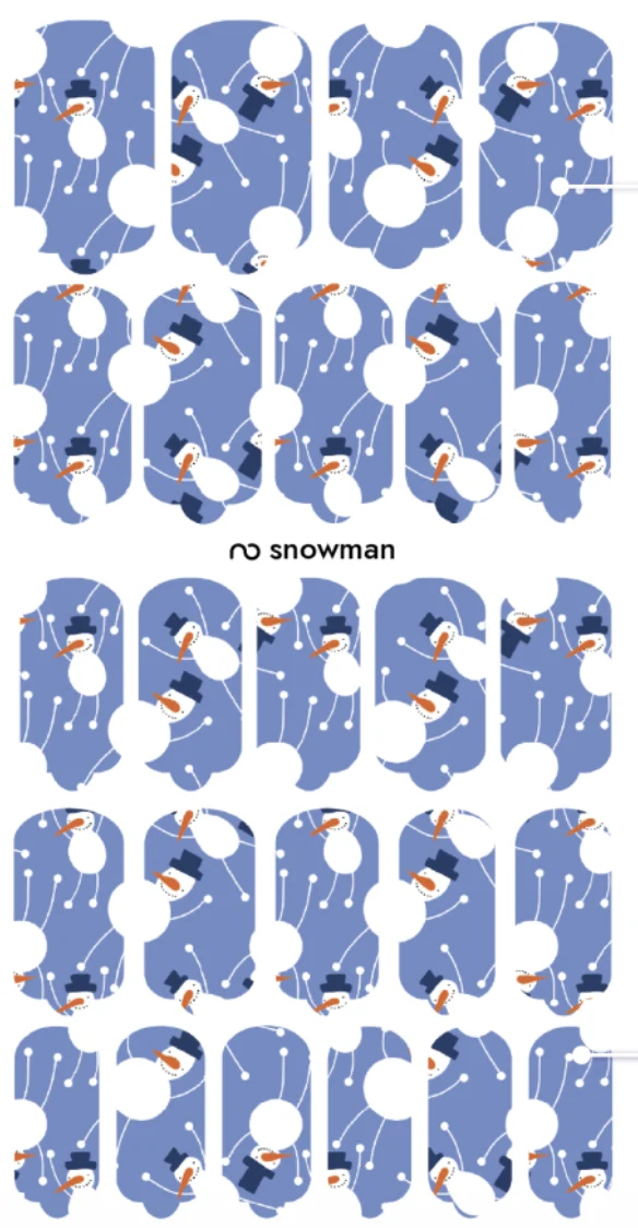Nagelfolie Snowman - Nail Wraps by Provocative Nails