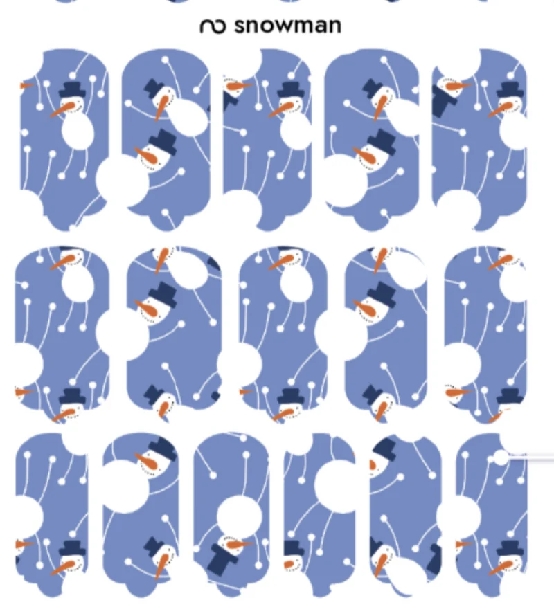 Nagelfolie Snowman - Nail Wraps by Provocative Nails