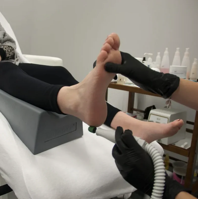 Pediküre-Fußstütze Weiß