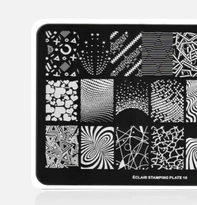 10 MODERN GEOMETRIC - Stamping Schablone ECLAIR