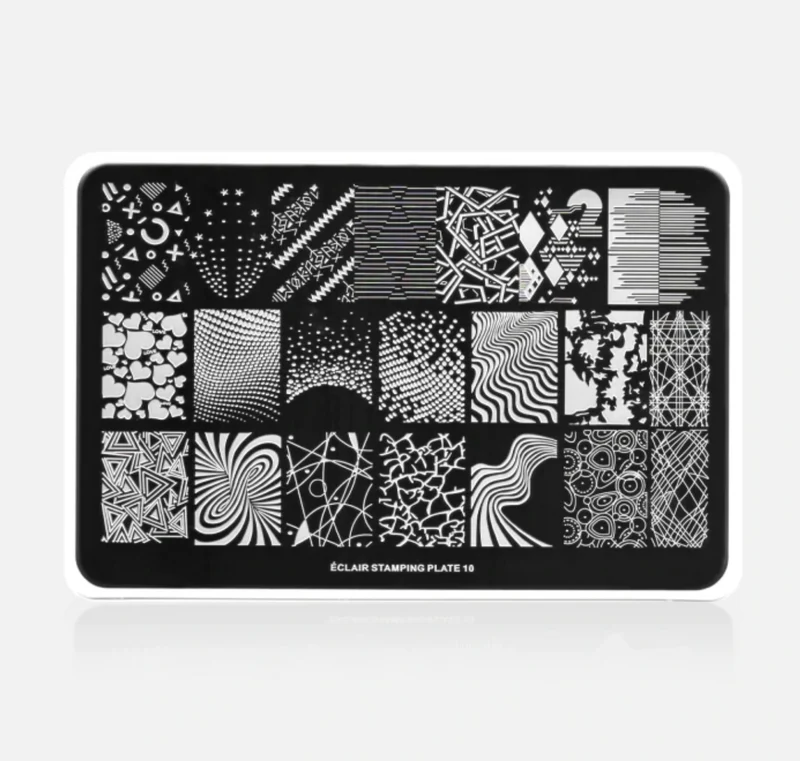 10 MODERN GEOMETRIC - Stamping Schablone ECLAIR