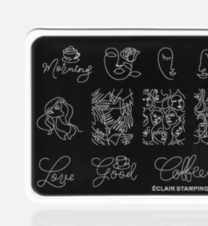 08 FASHION - Stamping Schablone ECLAIR