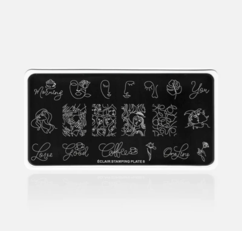 08 FASHION - Stamping Schablone ECLAIR