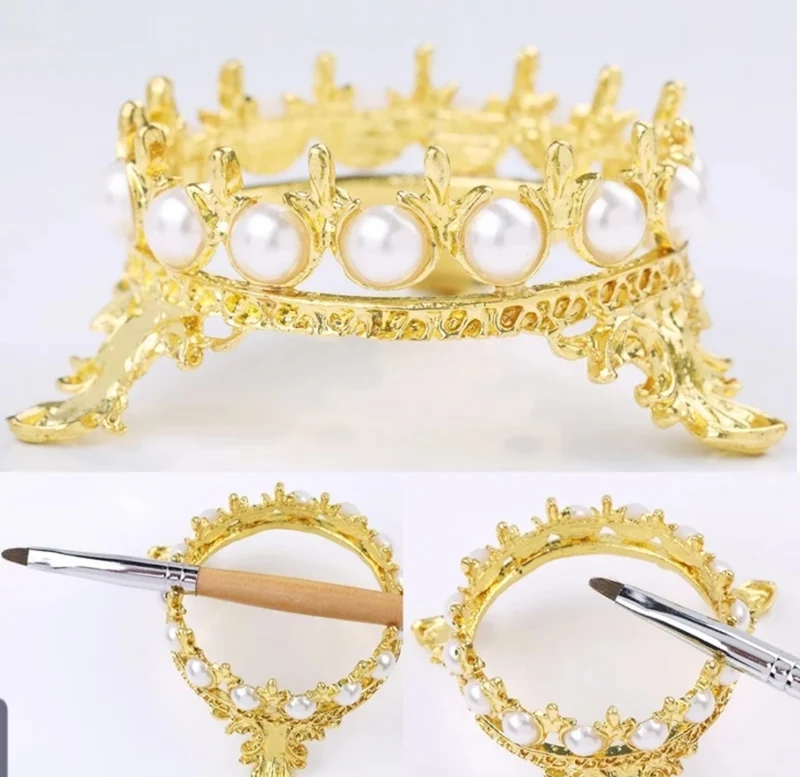 Pinselhalter Krone gold
