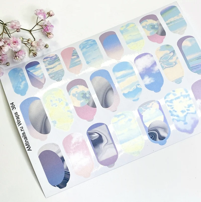 Nagelfolie 364 Nail Wraps für Maniküre AMINAILS