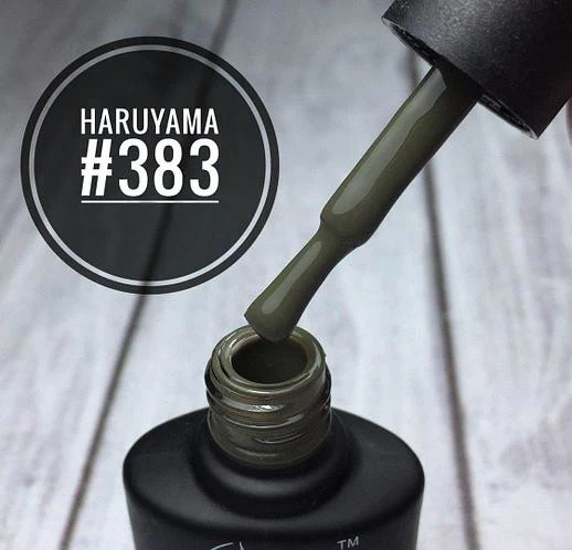 Haruyama Green gel nail polish 383