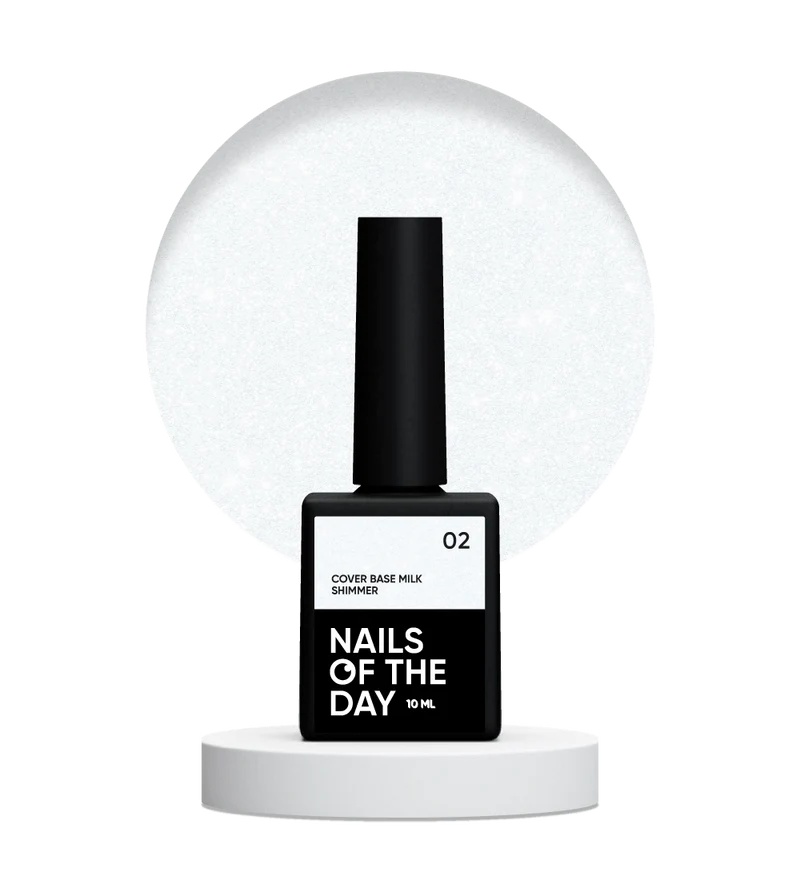 02 MILK Shimmer - Cover Base Coat 10ml NAILS OF THE DAY